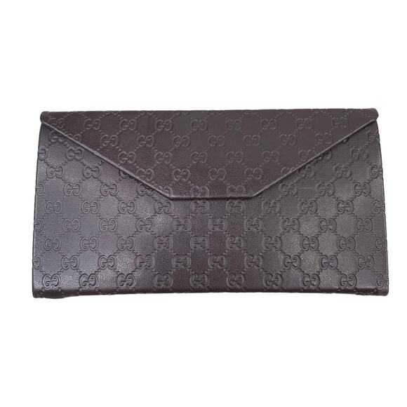 Gucci Brown Leather Sunglasses/Glasses Case - Picture 1 of 10